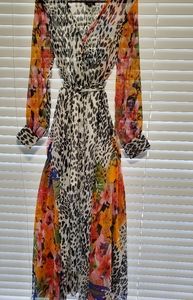 Floral multi color floor length dress